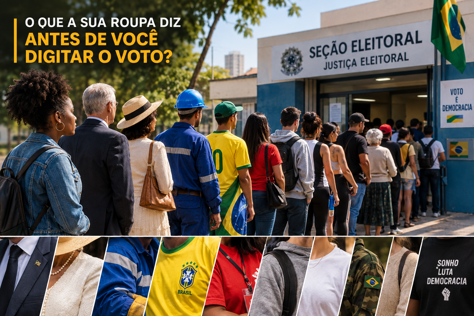 O que a sua roupa diz antes de Você digitar o voto?